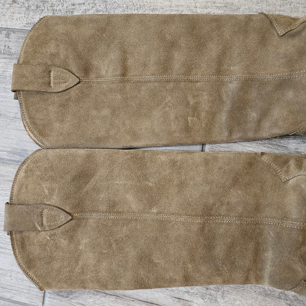 Isabel Marant Denvee Suede Knee High Boots Women EU 38 US 8 Taupe Western‎ - Picture 10 of 16